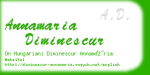 annamaria diminescur business card